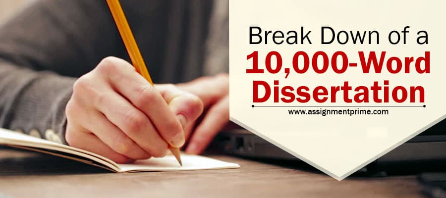 10 000 word dissertation breakdown